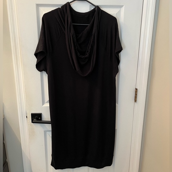 Athleta! Black casual dress hoodie Sz L - Picture 5 of 9